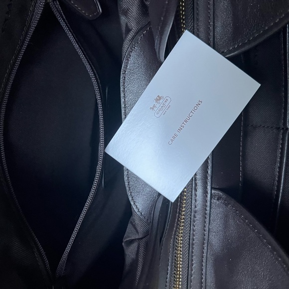 NWT Coach Edie Signature Jacquard Shoulder Bag - Light Gold/Khaki Brown - Picture 8 of 11